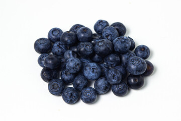 Blueberries on a white background. Useful and tasty berry.