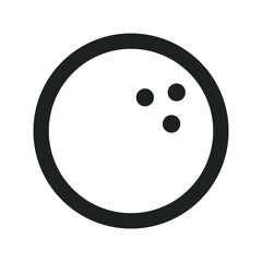 Bowling Icon with Outline Style
