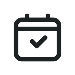 Schedule Icon with Outline Style