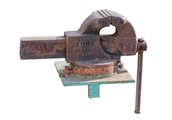 Vices were made during the times and according to the standards of the USSR. Old vise covered with corrosion.