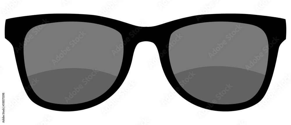 Canvas Prints black spectacles icon on white background