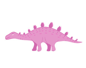 Stegosaurus, dinosaur. Vector Illustration for printing, backgrounds, covers, packaging, greeting cards, posters, stickers, textile and seasonal design. Isolated on white background.