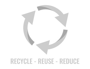Recycle icon vector. recycle sustainable waste icon, save environment, pollution reduce, eco care for planet, conservation ecology, biodegradable thin line web symbol - editable stroke vector 