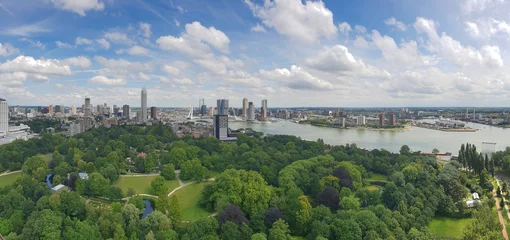 Photo sur Aluminium Rotterdam Vue panoramique de Rotterdam depuis la tour Euromast