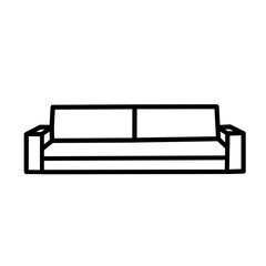 Vector illustration of sofa seating, household appliance
