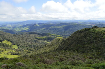 Vista do vale verde