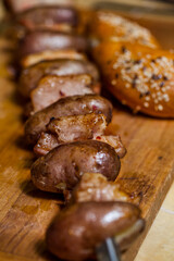 Potatoes on a skewer