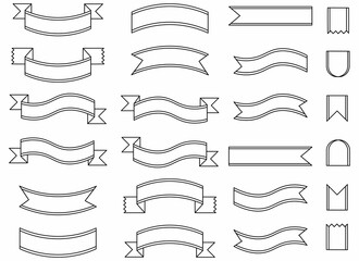 ribbon vector design illustration isolated on white background 