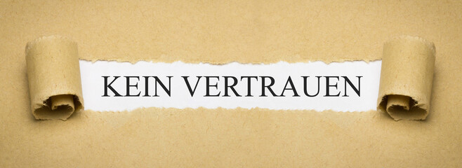 Kein Vertrauen