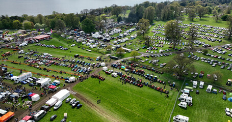 Crowds enjoying the fun at Shanes Castle Day Steam Rally 1 May 2022