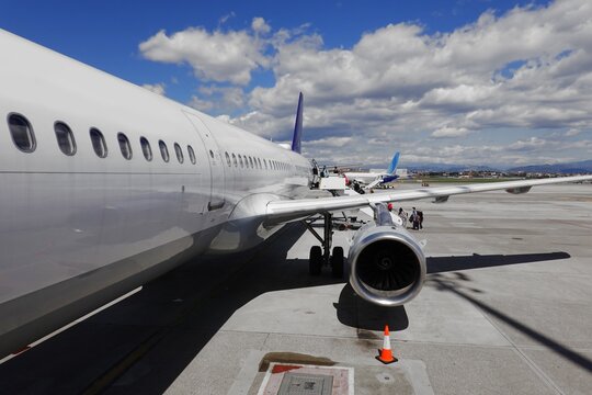 passenger aircraft at the airport
