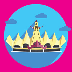 Siger is a crown for a Lampung bride that is triangular in shape gold in color and usually has nine or seven branches or curves Sigers are made from plates of copper brass or other metal painted in