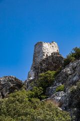 Fototapeta na wymiar Ruind Castle of Asklipio on Rhodes island