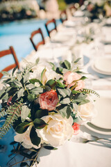 wedding bouquet on the table