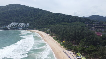 Nai Harn is a beautiful beach with white sand, but it is not as crowded with tourists as Patong beach, Kata beach or Karon beach. 