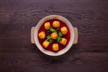 Camembert fries with cranberry sauce