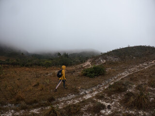 Fototapeta premium hiker in the mountains