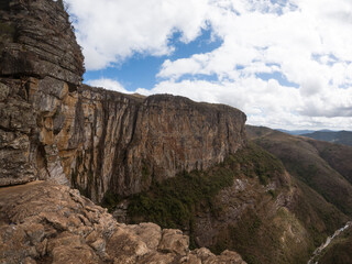 landscape with blue sky and clouds