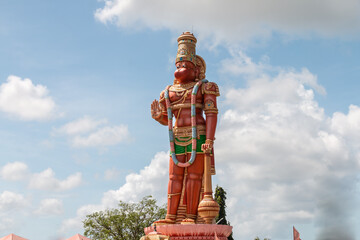 
The tallest statue of Hanuman, the Hindu god and divine vanara (monkey) companion of the god Rama,...