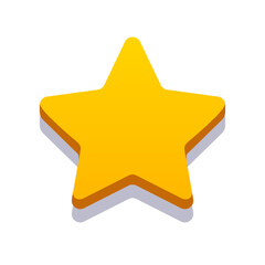 Star 3d vector style for kids game, birthday. 10 eps