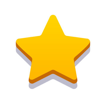 Star 3d vector style for kids game, birthday. 10 eps