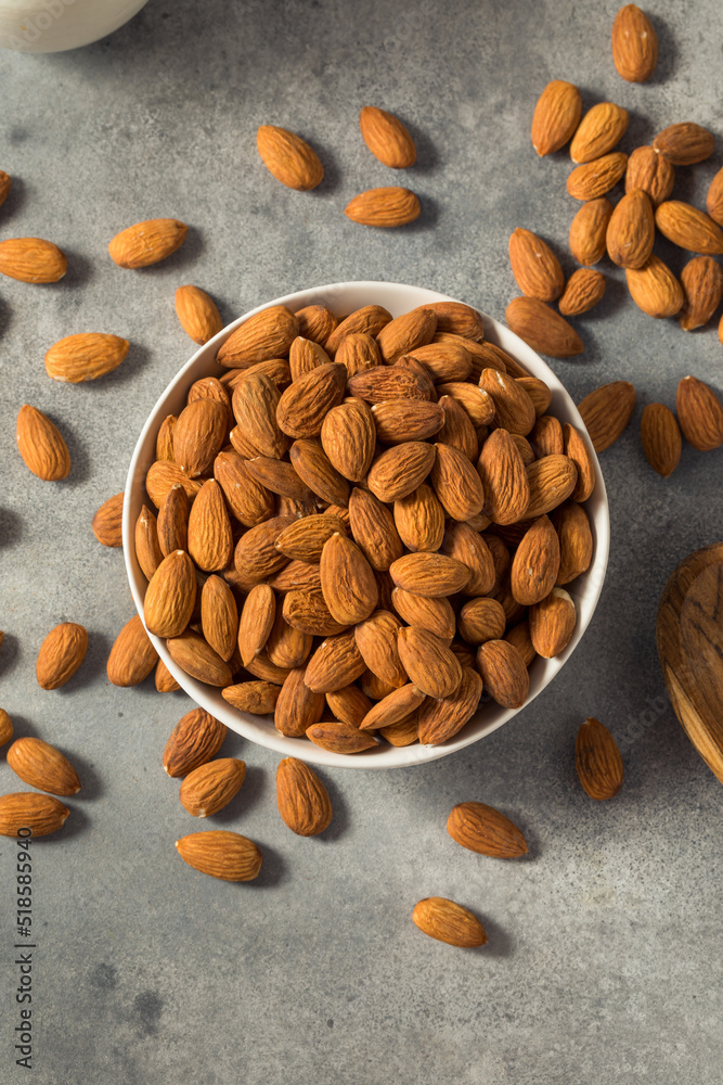 Wall mural Raw Organic Brown Almonds