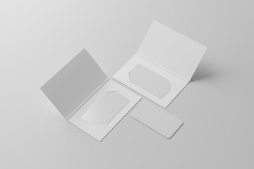 Rounded corner business card with bi fold holder