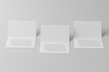 Rounded corner business card with bi fold holder