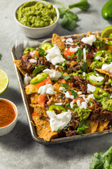 Homemade Mexican Shredded Beef Nachos
