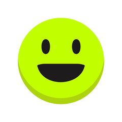 Smile icon vector face isolated on white background. 10 eps