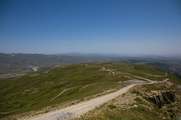 Mountains and hills landscape in Summer