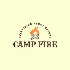 campfire logos. logos for adventurers