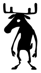 Moose Cartoon Silhouette