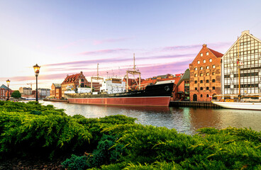 Evening view of the city of Gdansk	