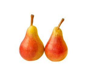 Two pears isolated on white background.