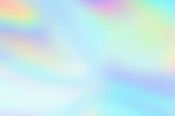 Abstract pastel holographic blurred grainy gradient background texture. Colorful digital grain soft noise effect pattern. Lo-fi multicolor vintage retro design.