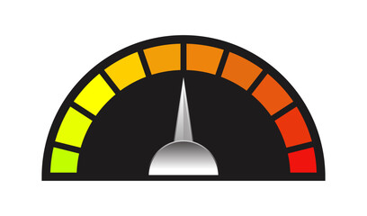 Speed indicator vector template, spicy scale level. Illustration 10 eps