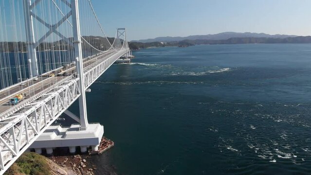 Great Naruto bridge and whirlpools, Tokushima, Japan