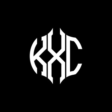 KXC letter logo. KXC best black background vector image. KXC Monogram logo design for entrepreneur and business.
