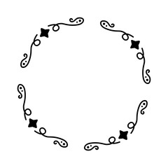 abstract star circle frame
