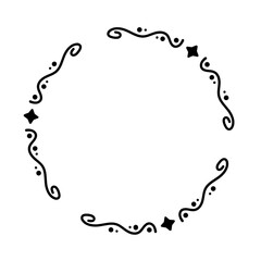 abstract star circle frame
