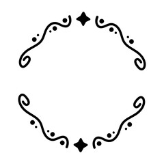 abstract star circle frame
