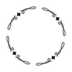 abstract star circle frame
