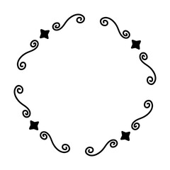 abstract star circle frame
