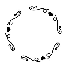 abstract heart circle frame
