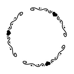 abstract heart circle frame
