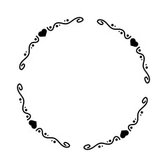 abstract heart circle frame
