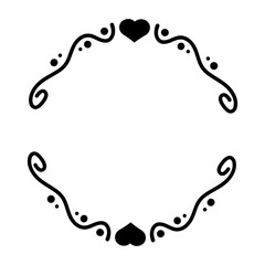 abstract heart circle frame
