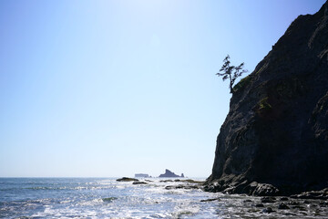 Rocky Coastline at Rialto Beach, Olympic Peninsula, Washington, USA - 518598349