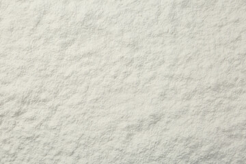 Obraz premium Pile of organic flour as background, top view